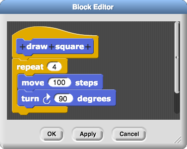 Script to draw a square