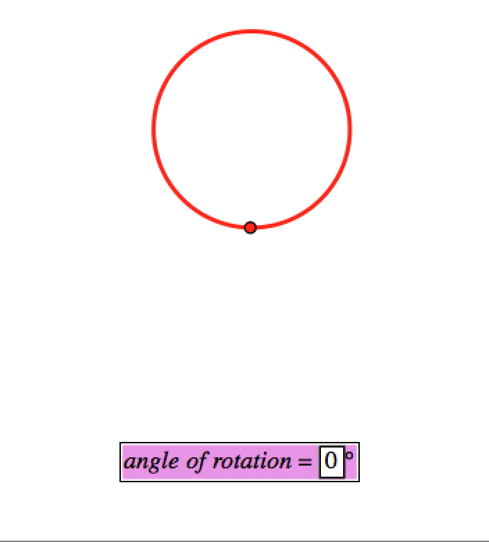 Animation showing the creation of the Daisy design by rotation of a circle