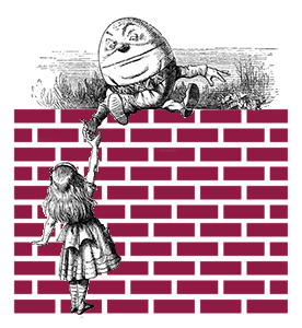 Humpty Dunpty on brick wall