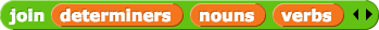 join words(articles, nouns, verbs) join words(articles, nouns, verbs)