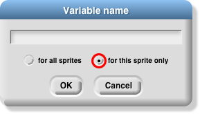 for this sprite only button