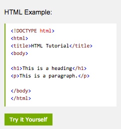 w3schools HTML example