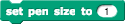 set pen size to 1