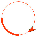 Puzzle 3: Circle with southwest corner thick and the rest thin, sprite circling clockwise