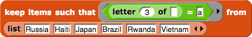 keep-items-such-that-a-equals-letter-3-of()-from-list(Russia-Haiti-Japan-Brazil-Rwanda-VietNam)