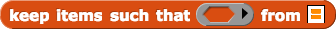 KEEP ITEMS SUCH THAT (<predicate>) FROM (list)