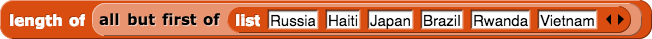 length-of-all-but-first-of-list(Russia-Haiti-Japan-Brazil-Rwanda-VietNam)