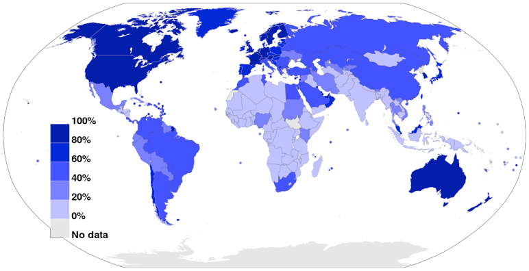 global internet use in 2012