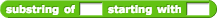 substring of ( ) starting ( )