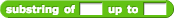 substring of ( ) up to ( )