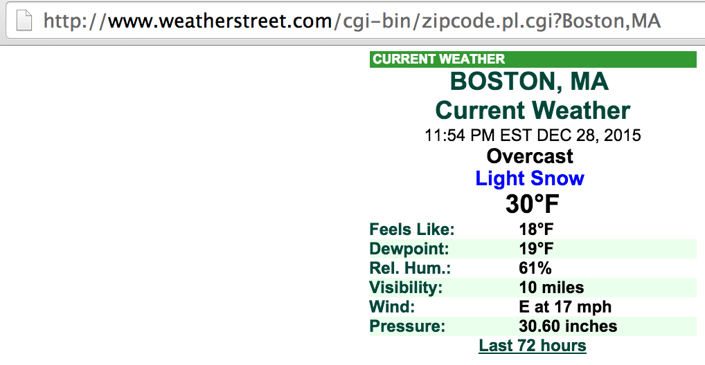 Forecast via city input