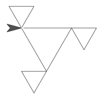 triangle fractal level 2 drawing