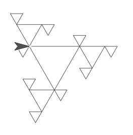 triangle fractal level 3 drawing