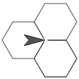 three hexagons fitting together around a single vertex