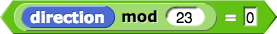 (direction) mod (23) = 0
