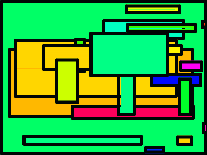 Mondrian-like art drawn with Snap