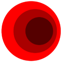 three embedded red circles