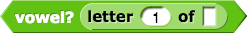 vowel(letter(1)of