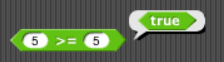 5 >= 5