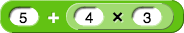 5 + (4 * 3)