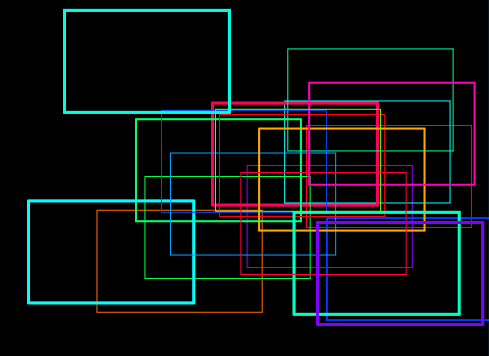 Colored random rectangles art