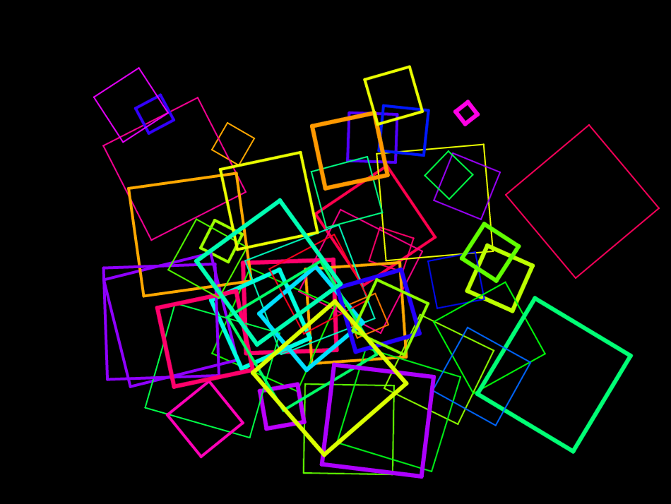 Colored random squares art