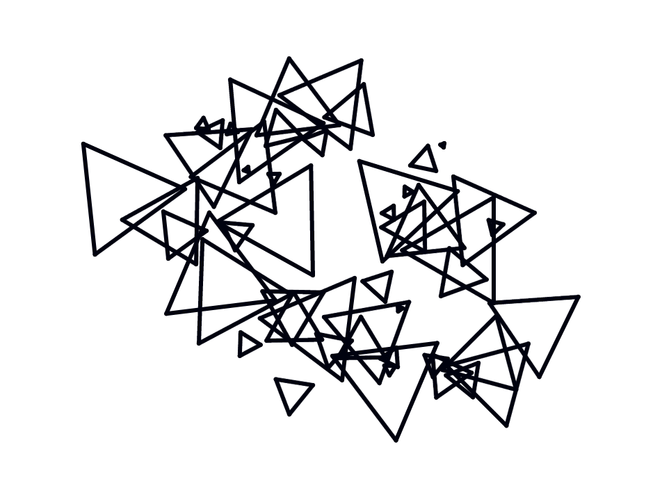 Random triangles art