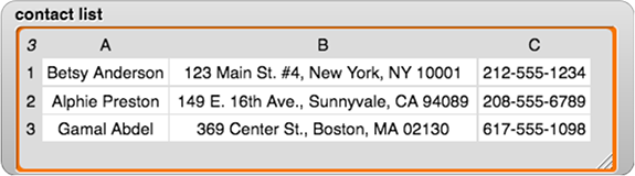 contact list watcher in table view