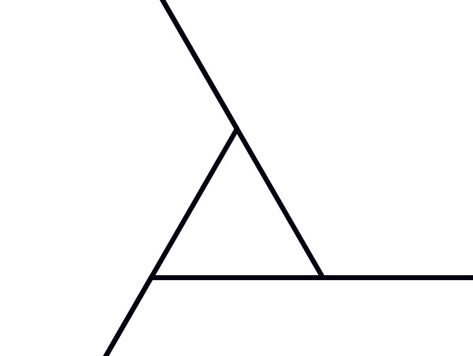 Triangle with turning angles