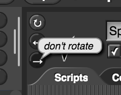 don't rotate button