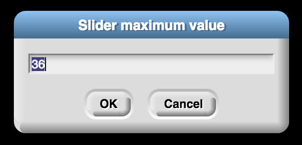 Setting slider maximum