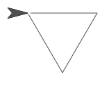 Triangle fractal level 1 drawing: basic triangle