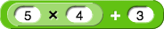 (5 · 4) + 3
