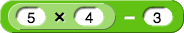 (5 · 4) - 3