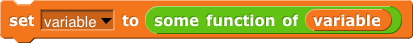 set variable to function of variable
