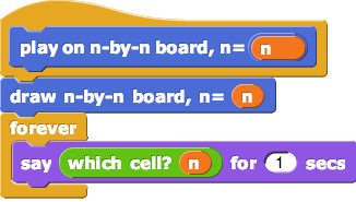 play on n-by-n board