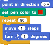 partial solution using only repeat 90