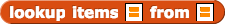 red reporter: lookup items () from ()