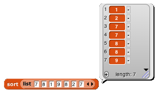 sort example