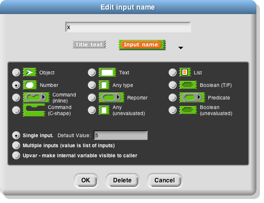 Input Type