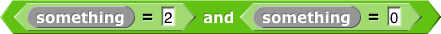 (something = 2) and (something = 0)