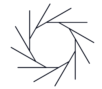 pinwheel with 12 branches