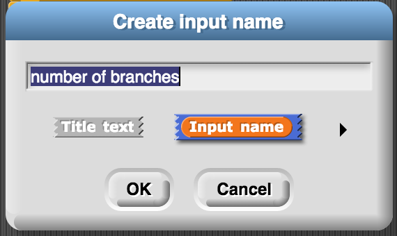 Create input name
