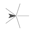asterisk with five spokes