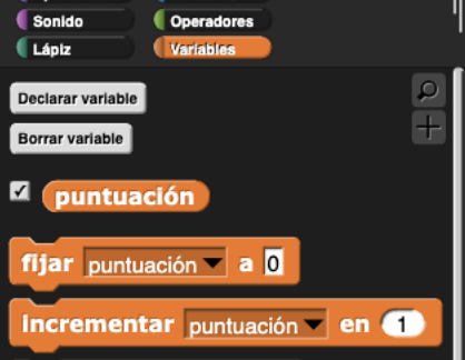 Hacer puntuación variable