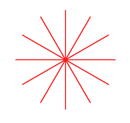 Asterisk with 12 branches