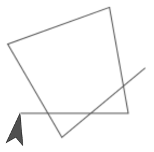 figure with five sides, but not a closed polygon