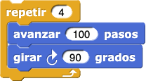 repetir (4) (mover (100), girar (90))