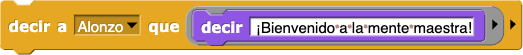 decir a (Alonzo) que (decir...)