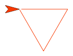 sprite drawing a triangle